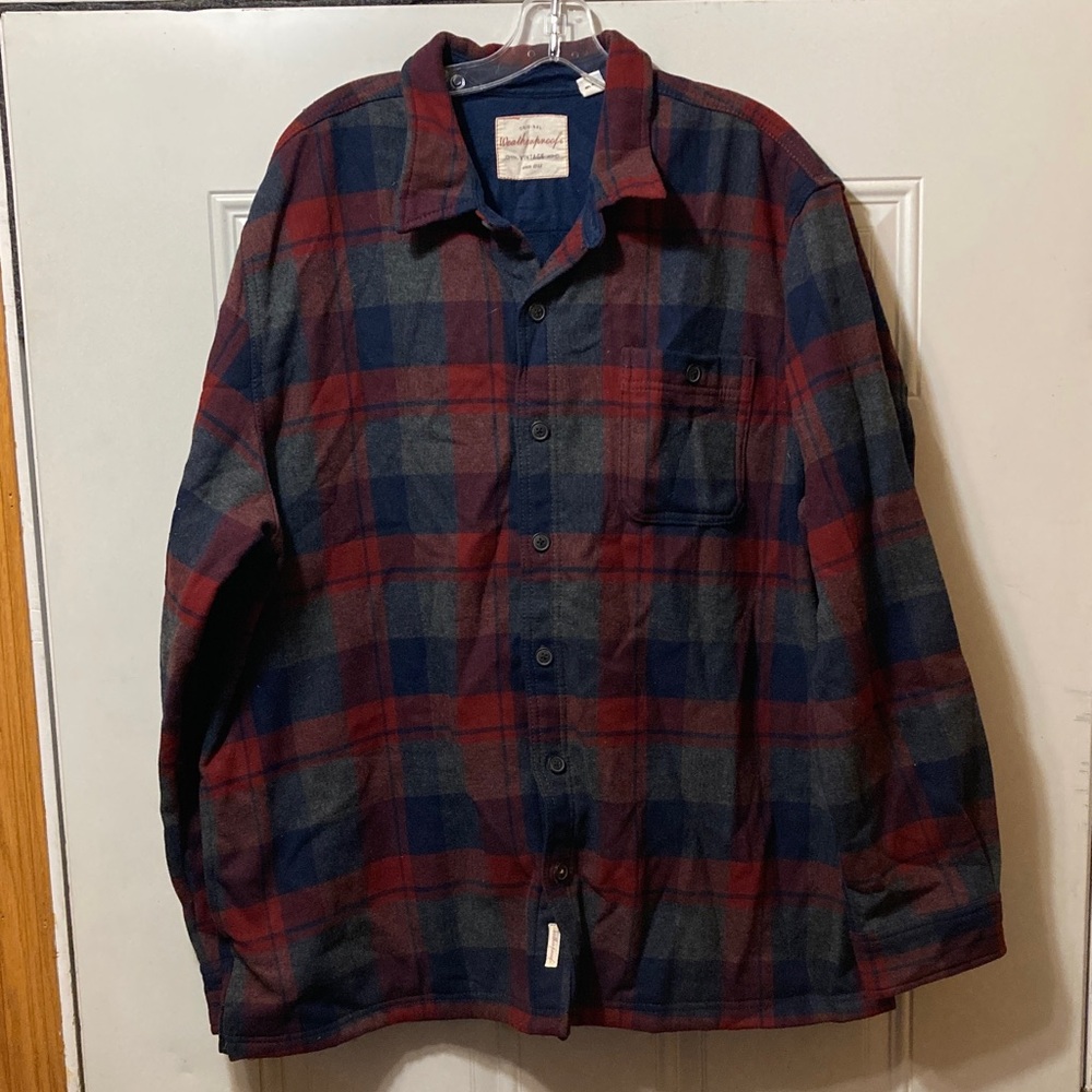 Weatherproof Vintage Red and Blue Plaid Shirt Jacket XXL